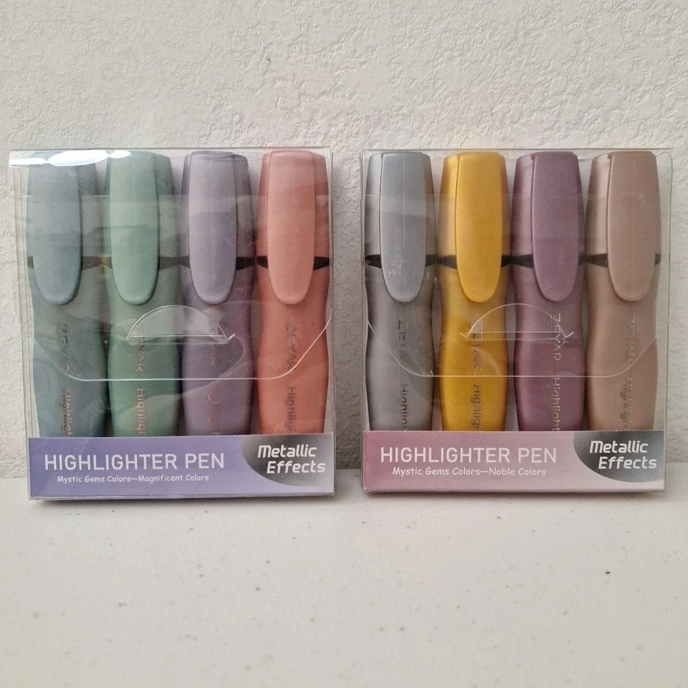 NEW DISCONTINUED Zeyar Highlighter Pens METALLIC Effects Mystic Gems RETIRED